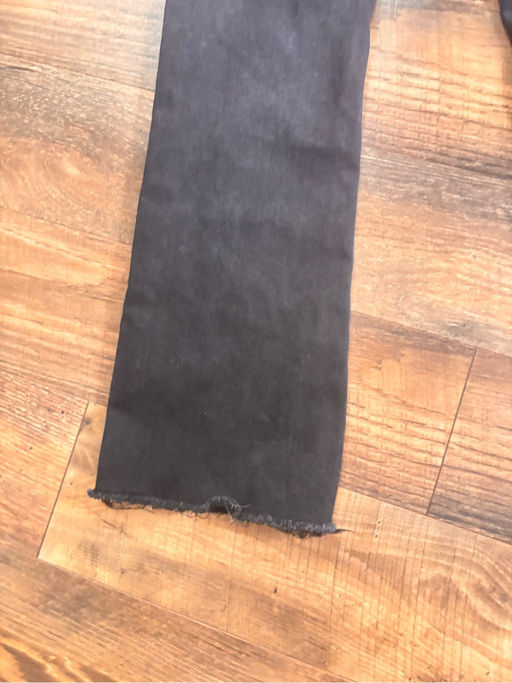 VERVET Black High Rise Raw Hem Flare Jeans Size 25 - Picture 9 of 9